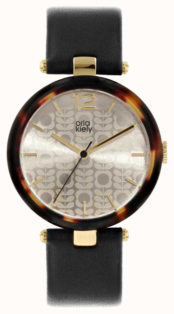 Orla Kiely Maxime Flower Stem Leather Strap Ok2216 First Cl Orla Kiely Maxime Flower Stem Leather