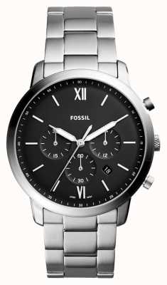 Fossil Men\'s Neutra Chrono | Black Dial | Gunmetal Steel Mesh Bracelet  FS5699 - First Class Watches™ USA