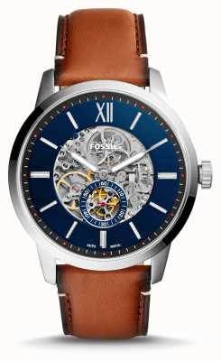 - USA | Dial | Strap Leather First Watches™ Townsman Automatic Brown Fossil ME3234 Skeleton Class