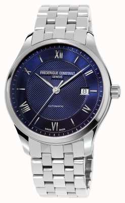 Frederique Constant Men's Index Blue Dial Stainless Steel Bracelet FC-303MN5B6B