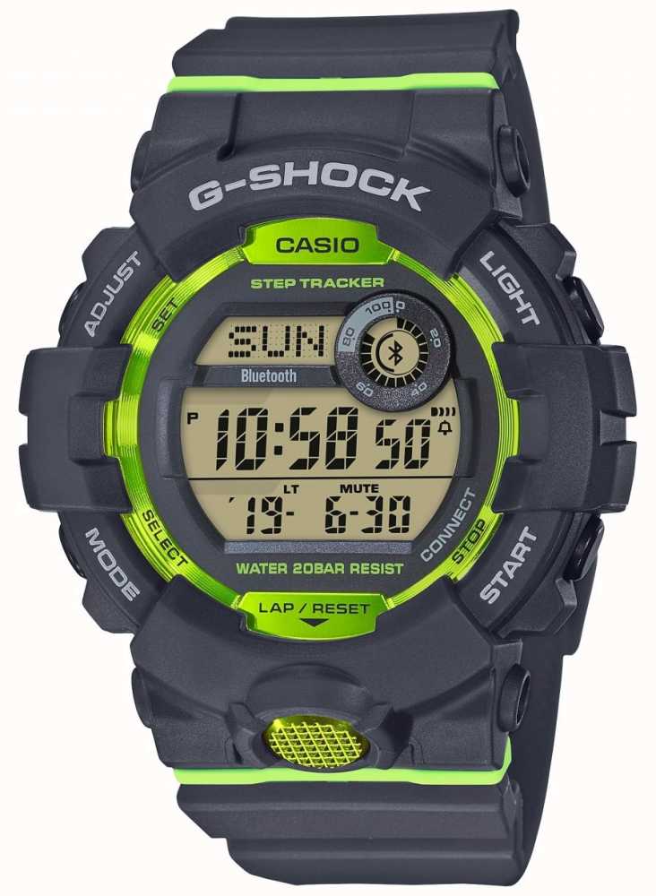 Casio G-Squad Grey Green Step Tracker GBD-800-8ER - First Class Watches™ USA