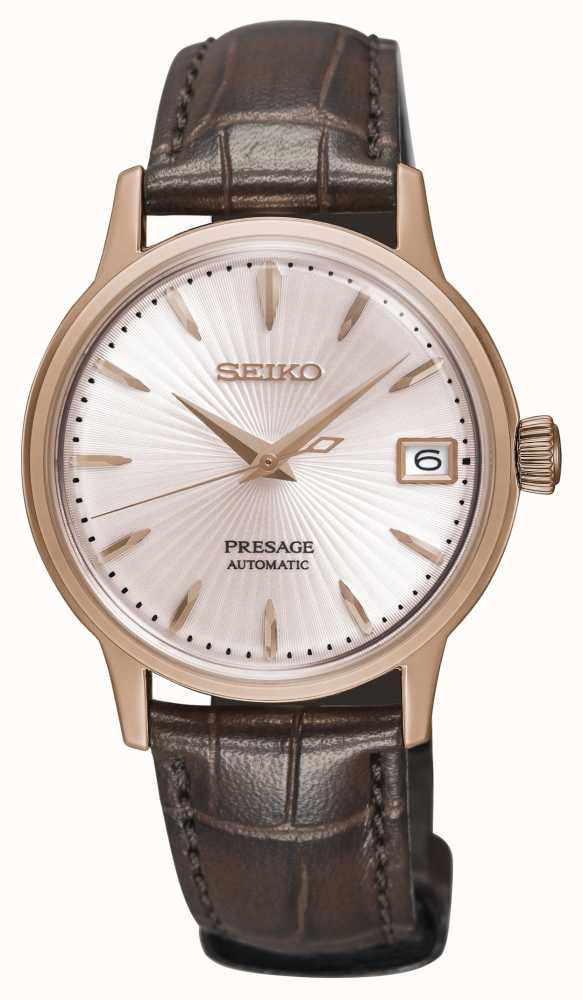 Seiko Presage Women's Watch Rose Gold Strap SRP852J1 - First Class Watches™