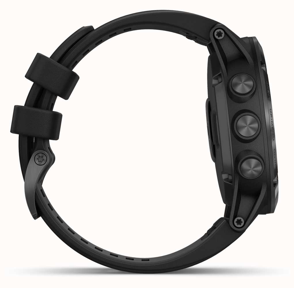garmin fenix 5x plus sapphire black rubber strap