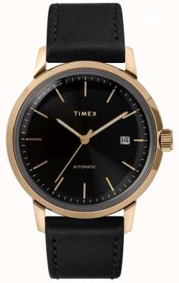 Timex Marlin Men's Automatic Black Leather Strap Watch TW2T22800
