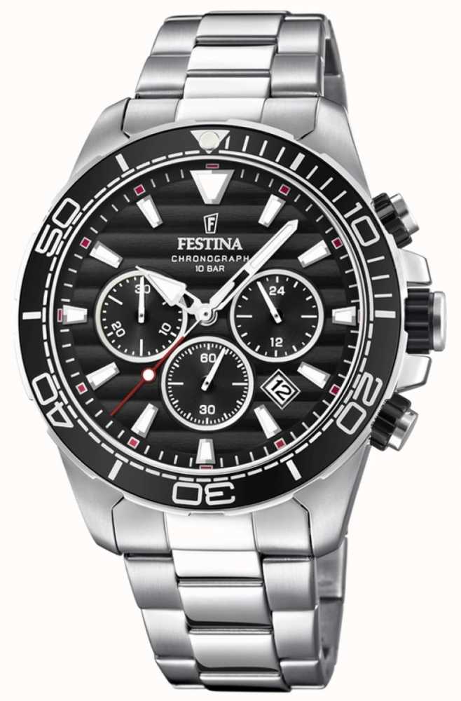 Festina Men's Stainless Steel Chronograph Black Dial F20361/4 - First Class  Watches™ USA