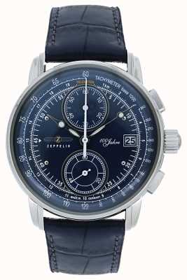 Zeppelin | Series 100 Years | Chronograph Date | Blue Leather | 8670-3