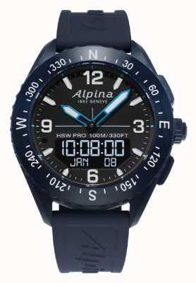 Alpina | AlpinerX | Smartwatch | Blue Rubber Strap | AL-283LBN5NAQ6