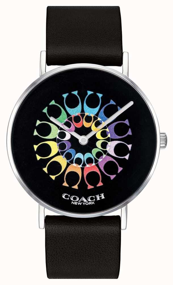 Coach Womens Perry Watch Black Leather Strap Dial 14503289 First Class Watches Usa - Coach Watch Black Leather Band Coach Womens Perry Watch Black Leather Strap Dial 14503289 First Class Watches Usa - Coach Watch Black Leather Band
