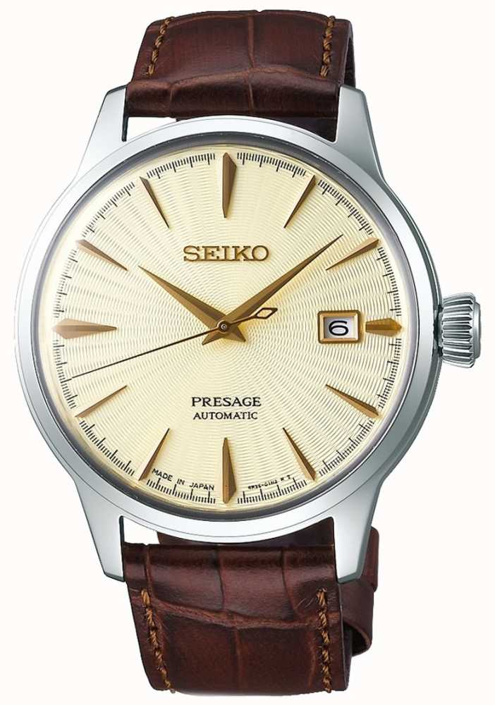 Seiko | Men's | Presage | Automatic | Brown Leather Strap | SRPC99J1 -  First Class Watches™ USA