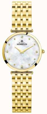 Michel Herbelin | Women's | Epsilon | Mother Of Pearl Dial | Gold Bracelet | 17116/BP89
