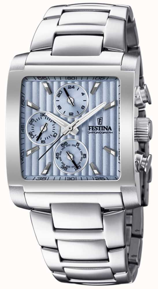 Festina | Men's Stainless Steel Chronograph | Light Blue Dial | F20423/1 -  First Class Watches™ USA