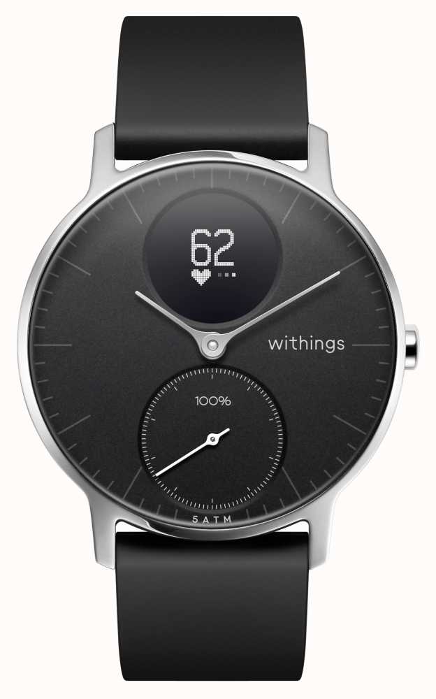 Withings Steel HR 36mm Black Silicone Strap HWA03B-36BLACK-ALL-INTER