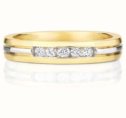 James Moore TH 9k Yellow and White Gold Diamond Set Band RD141