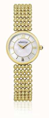 Michel Herbelin | Women's Perle | Gold Tone Bracelet | Mother Of Pearl Dial | 17483/BP19