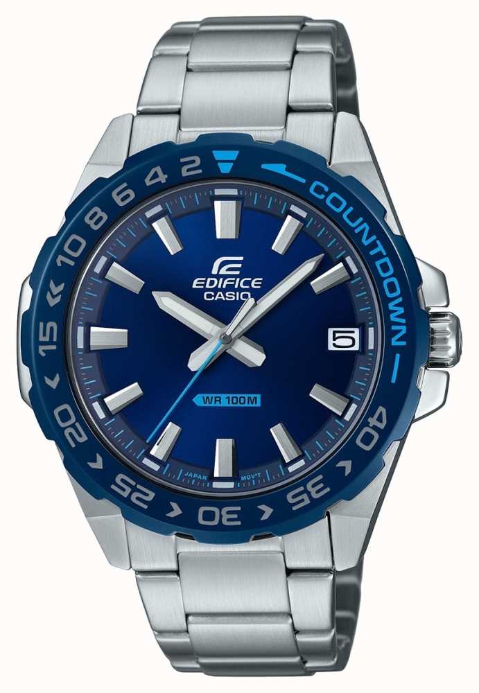 casio watch blue face