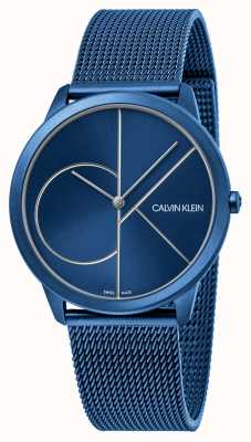 Calvin Klein Minimal | Blue Mesh Bracelet | Blue Dial | K3M51T5N