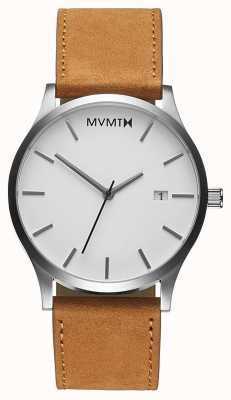 MVMT Classic White Tan | Brown Leather Strap | White Dial D-L213.1L.331