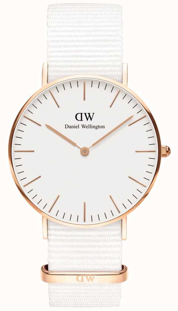 Daniel Wellington Classic 36mm Dover | Rose Gold Case | White DW00100309 - First USA