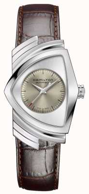 Hamilton Ventura Automatic (34.7mm) Silver Dial / Brown Leather Strap H24515581