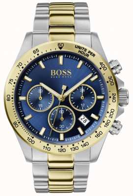 BOSS | Men's Hero Sport Lux | Two-Tone Bracelet | Blue Dial | 1513767