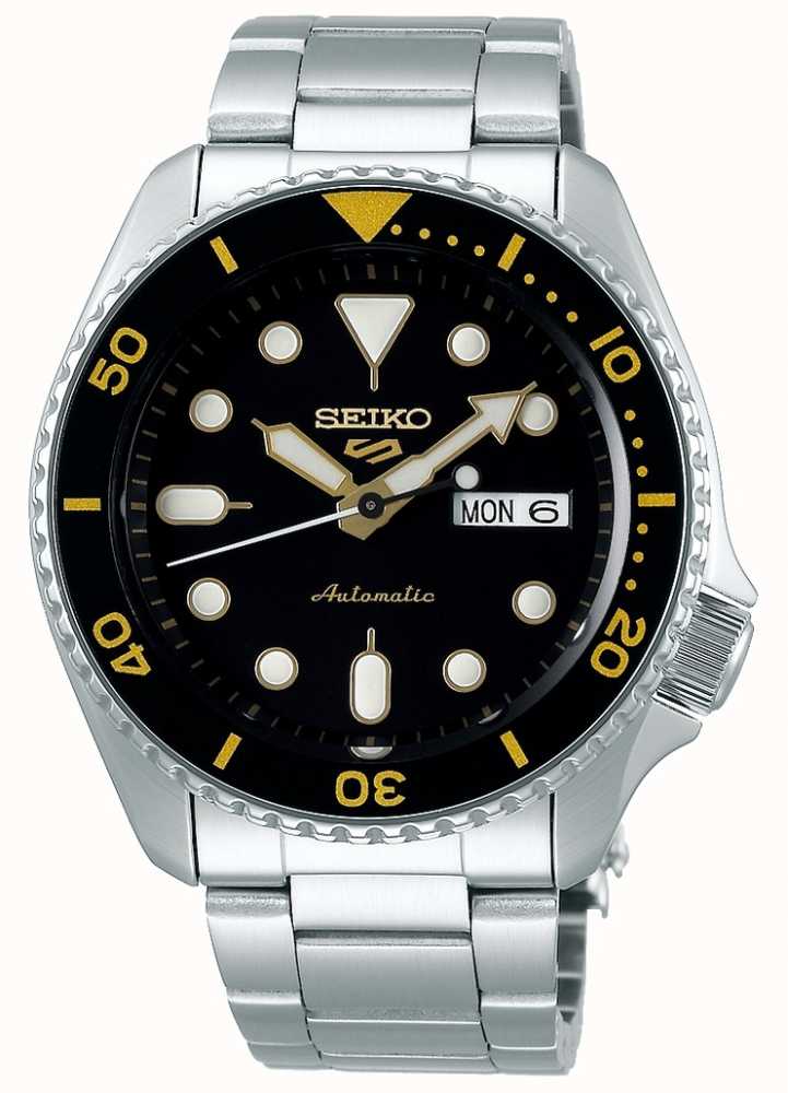 Seiko 5 Sport | Sports | Automatic | Black & Gold Dial SRPD57K1 - First  Class Watches™ USA