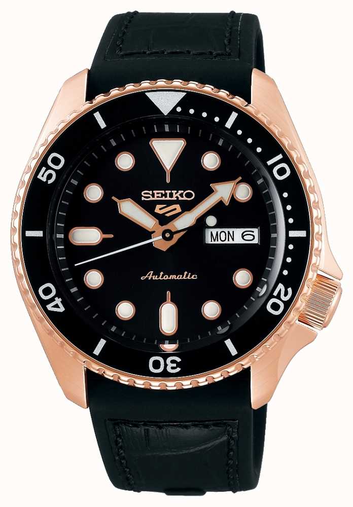 Sæson Fearless Canada Seiko 5 Sport | Specialist | Automatic | Rose Gold & Black SRPD76K1 - First  Class Watches™ USA