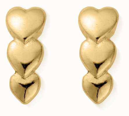 ChloBo | Sterling Silver Gold Plated 'Life Lover' Stud Earrings | GEST2551