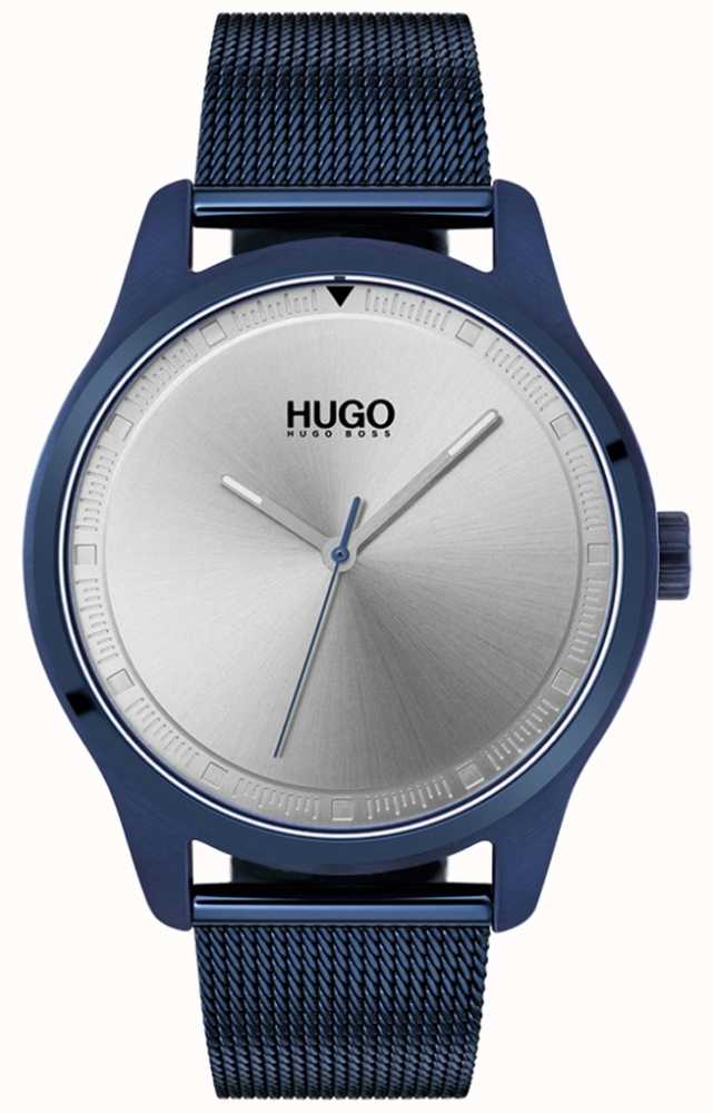hugo grey ip grey dial bracelet watch