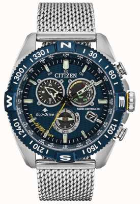 Citizen Men's Navihawk A-T Promaster Stainless-steel Blue Dial Watch CB5846-52L