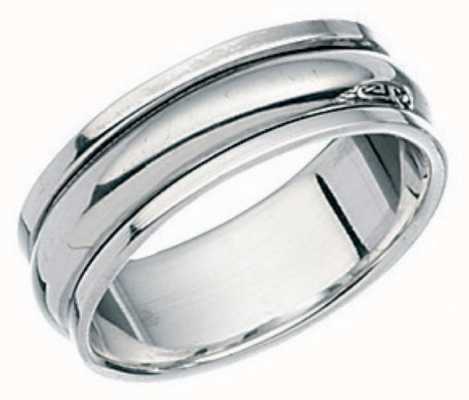 Elements Silver Silver Plain Band Rotating Ring R109