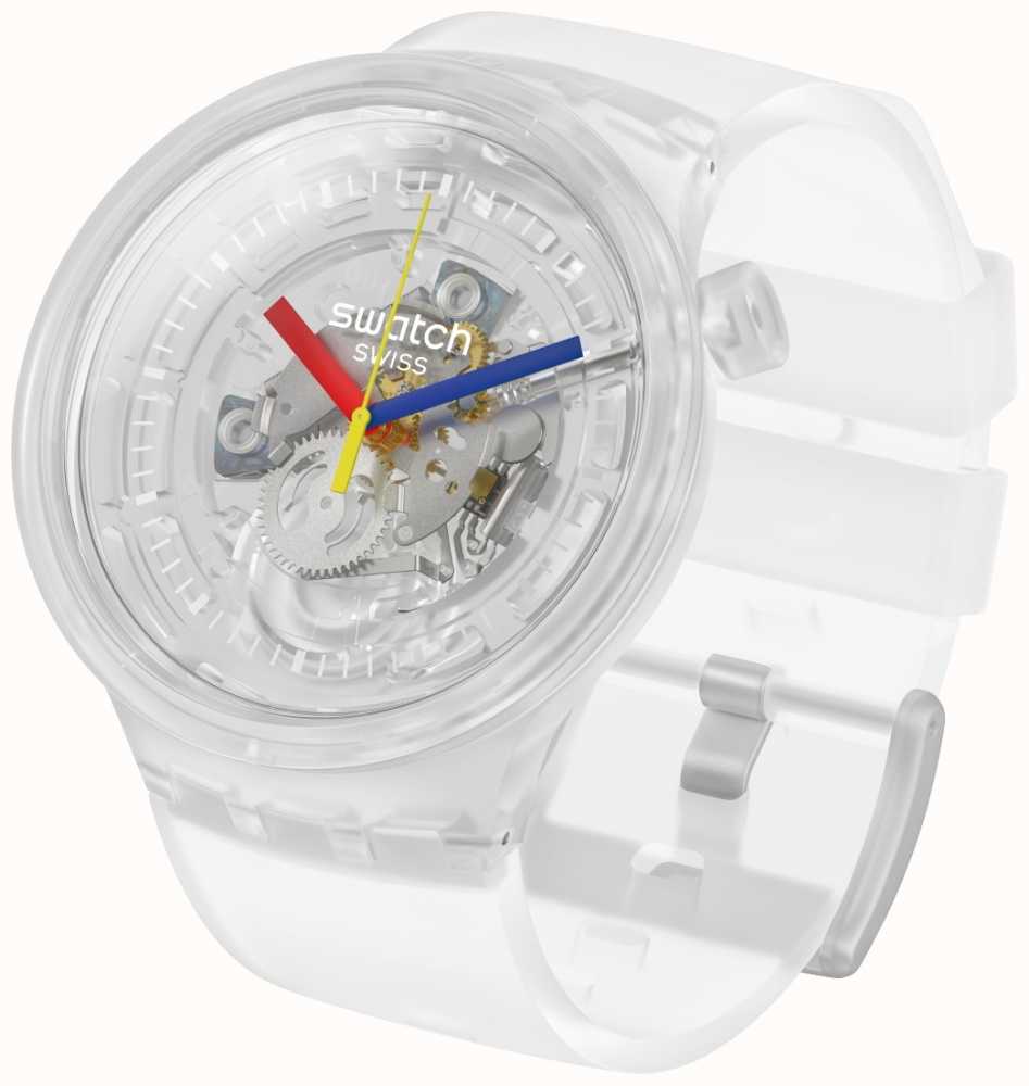Rarely Exclude Process Swatch | Big Bold Jellyfish | Transparent | Silicone SO27E100 - First Class  Watches™ USA