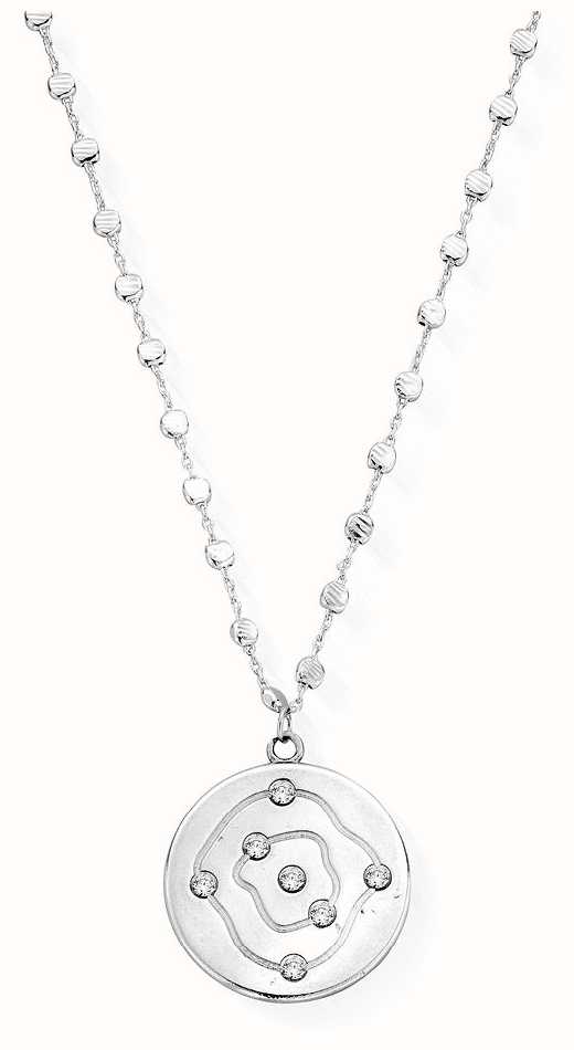 ChloBo Sterling Silver Rose Gold Plated Diamond Cut Chain With Heart  Mandala Pendant RCDC1469 | W Hamond Fine Jewellery