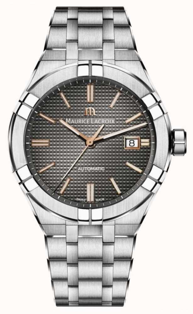 (39mm) Grey AI6007- Aikon First - Clous De Paris / Maurice Automatic Dial Class Lacroix USA Watches™ SS002-331-1