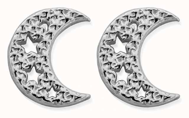 ChloBo Starry Moon Stud Earrings | Sterling Silver SEST3076