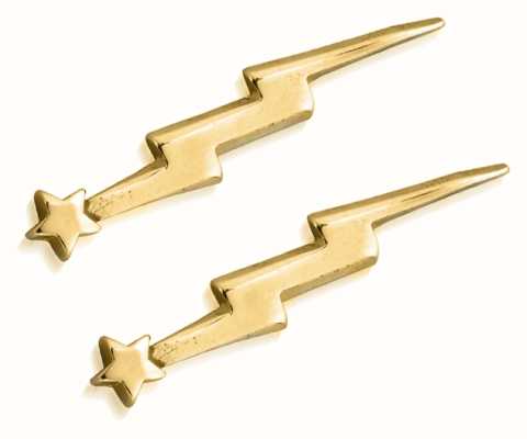 ChloBo Lightning Bolt Cuff Earrings | 18ct Gold Plated GEST4000