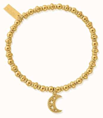 ChloBo Didi Sparkle Starry Moon Bracelet | 18ct Gold Plated GBDS3087