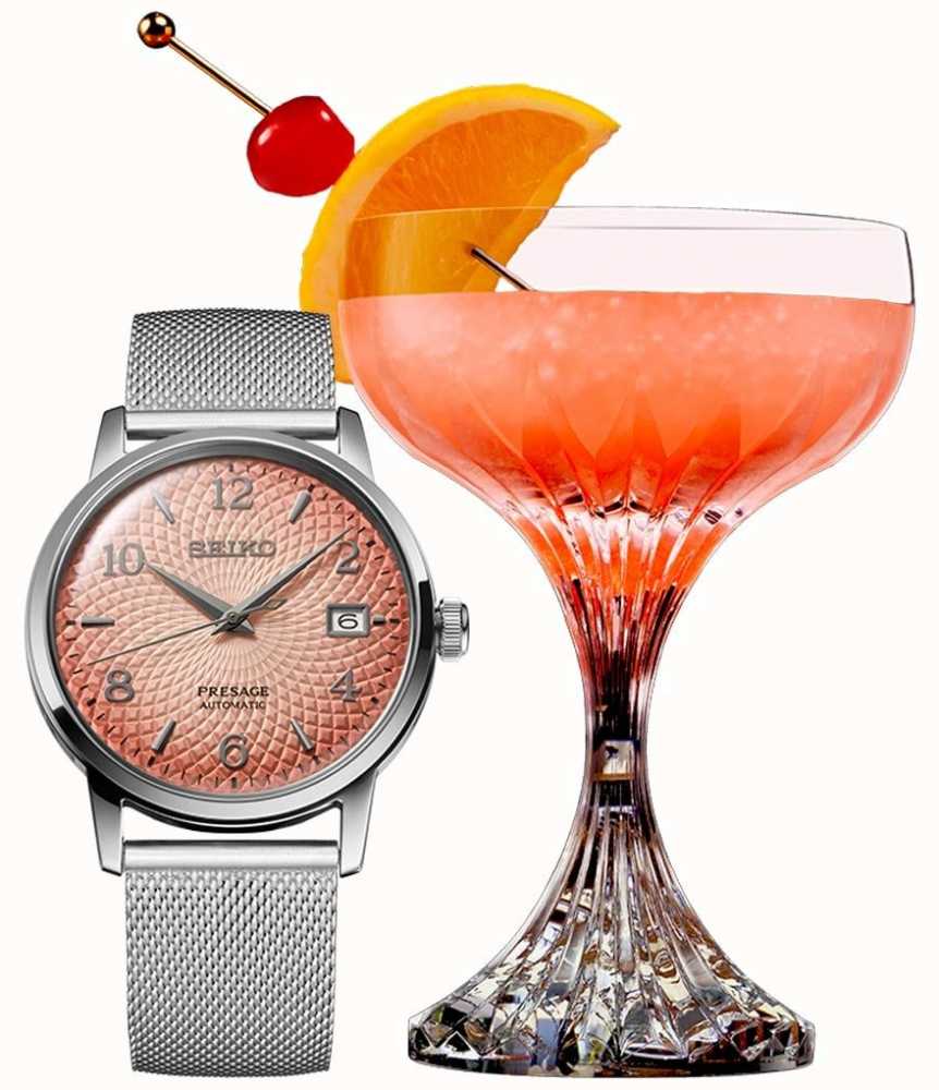 Seiko Limited Edition Presage | Steel Mesh Bracelet | Pink Dial SRPE47J1 -  First Class Watches™ USA