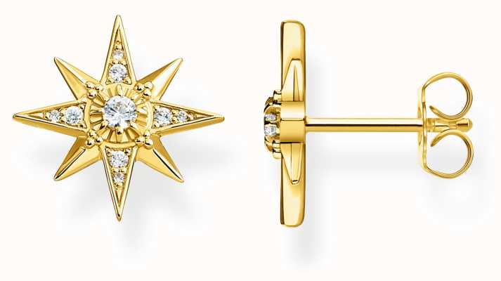 Thomas Sabo Glam & Soul | Yellow Gold Plated Star Stud Earrings | H2081-414-14