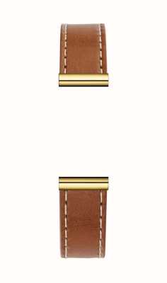 Herbelin Antarès Interchangeable Watch Strap - Harisson Brown Leather / Gold PVD - Strap Only BRAC.17048.02/P