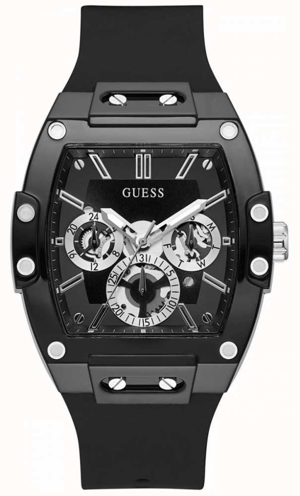 Class GW0203G3 USA Watches™ Guess Dial - Phoenix Strap Men\'s | Silicone | Black Black First