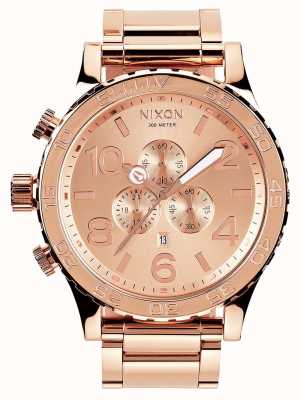 Nixon 51-30 Chrono | All Rose Gold | Rose Gold IP Bracelet | Rose Gold Dial A083-897-00
