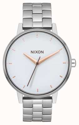 Nixon Kensington | Silver / White / Rose Gold | Stainless Steel Bracelet | White Dial A099-3029-00