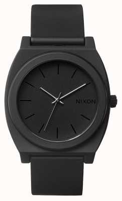Nixon Time Teller P | Matte Black | Black Silicone Strap | Black Dial A119-524-00