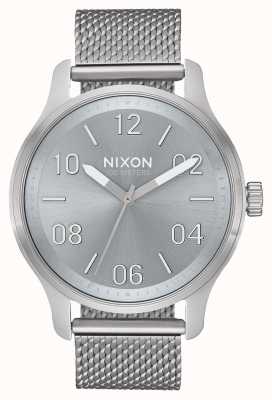 Nixon Patrol | All Silver / Lum | Stainless Steel Mesh | Silver Dial A1242-3316-00