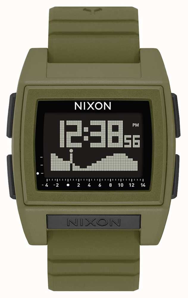 Nixon Base Tide Pro | Surplus | Digital | Green Silicone Strap