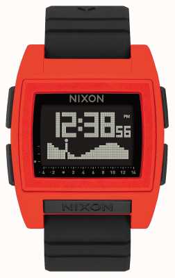 Nixon Base Tide Pro | Red / Black | Digital | Black Silicone Strap A1307-209-00