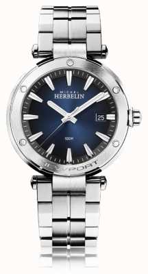 Michel Herbelin Men's Newport | Stainless Steel Bracelet | Blue Dial 12288/B15