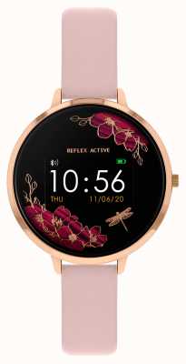 Reflex Active Series 03 Multi-Function Smartwatch (38mm) Digital Dial / Blush Pink Faux Leather RA03-2038