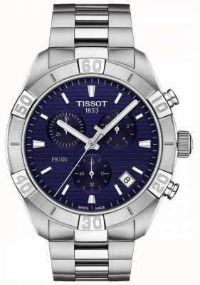 Tissot PR100 Sport | Chronograph | Blue Dial | Stainless Steel Bracelet T1016171104100