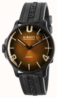U-Boat Darkmoon 44mm Elegant Brown IPB/ Rubber Strap 8699/B